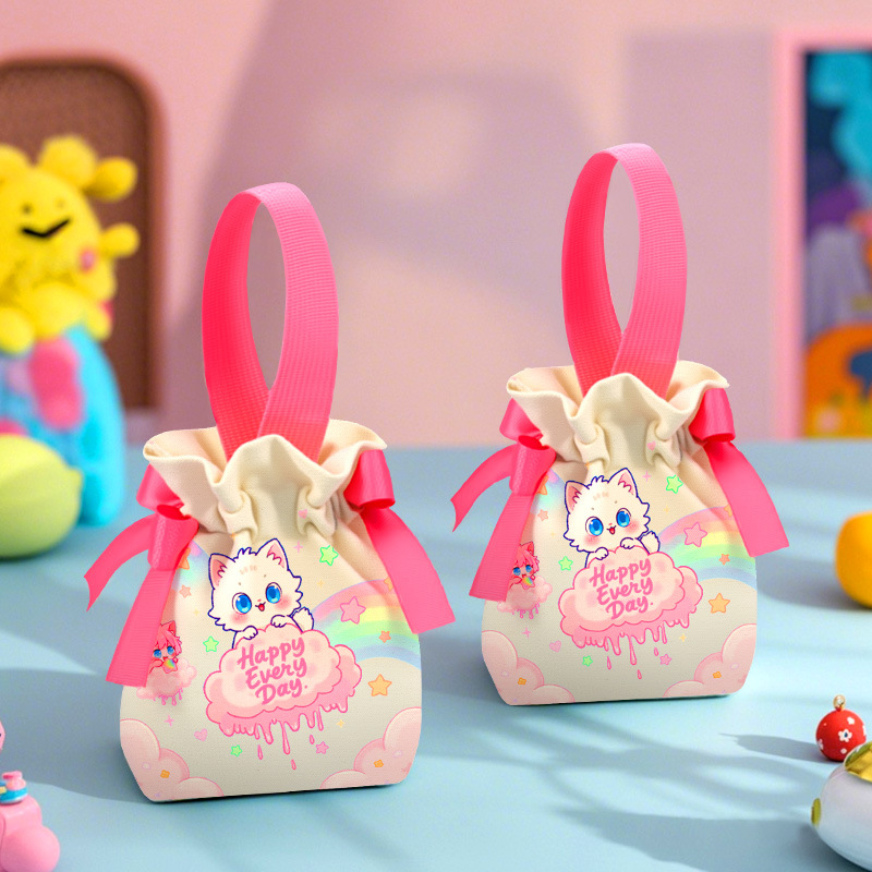 儿童礼物袋生日宝宝幼儿园盒子满月周岁中秋礼品伴手礼袋空盒包装