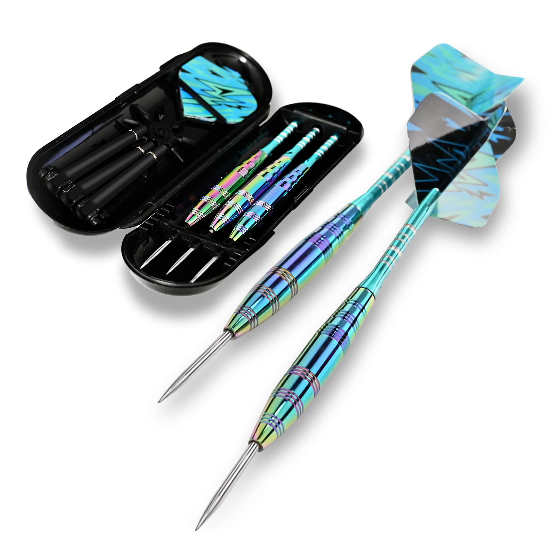 3支硬式飞镖套装七彩针式飞镖