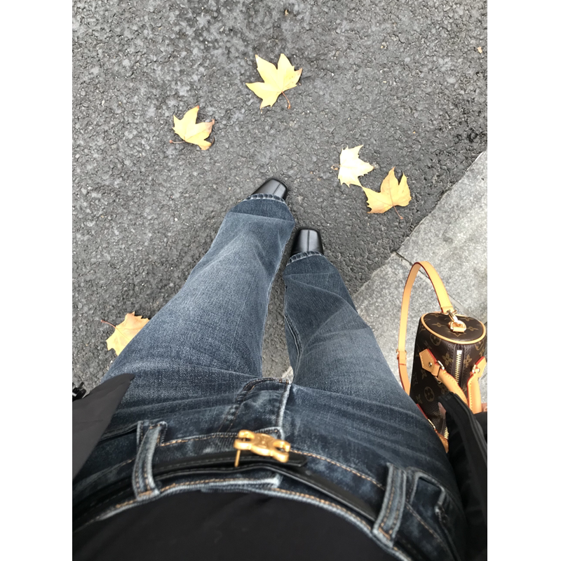 复古喇叭牛仔裤女弹力阔腿裤长裤图片