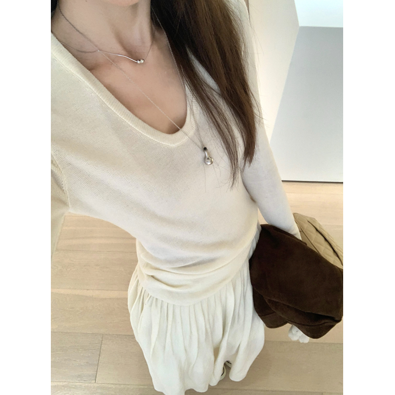 羊毛针织衫女秋冬内搭打底衫上衣