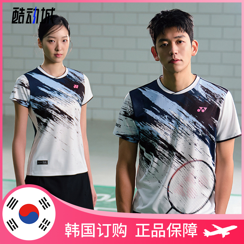 YONEX韩国羽毛球服男女速干短袖T