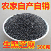 黑芝麻仁500克 新货农家油芝麻免洗特香干净无沙 生 黑芝麻仁