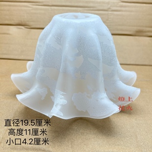 灯罩田园风格 乡村复古灯具餐厅 奶油吊灯创意网红铃兰花朵灯美式