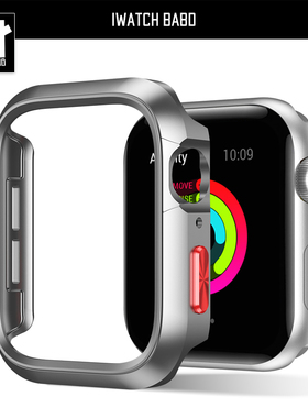 全包钢化膜壳适用苹果手表10代iwatchs9applewatch8边框壳42/46mm