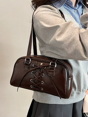 Вместительная и большая сумка подмышку, сумка через плечо, демисезонная небольшая дизайнерская ретро сумка на одно плечо, подушка