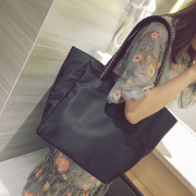 刘雯同款大包2017欧美时尚牛津布夏季新款链条编织单肩手提包包女