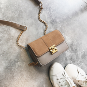 磨砂复古锁扣包包2017新款韩版百搭迷你挎包链条小包包女斜挎包潮
