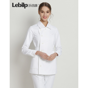 白色美容院口腔妇幼医护人员工作服 分体装 乐倍康护士服女款 长短袖
