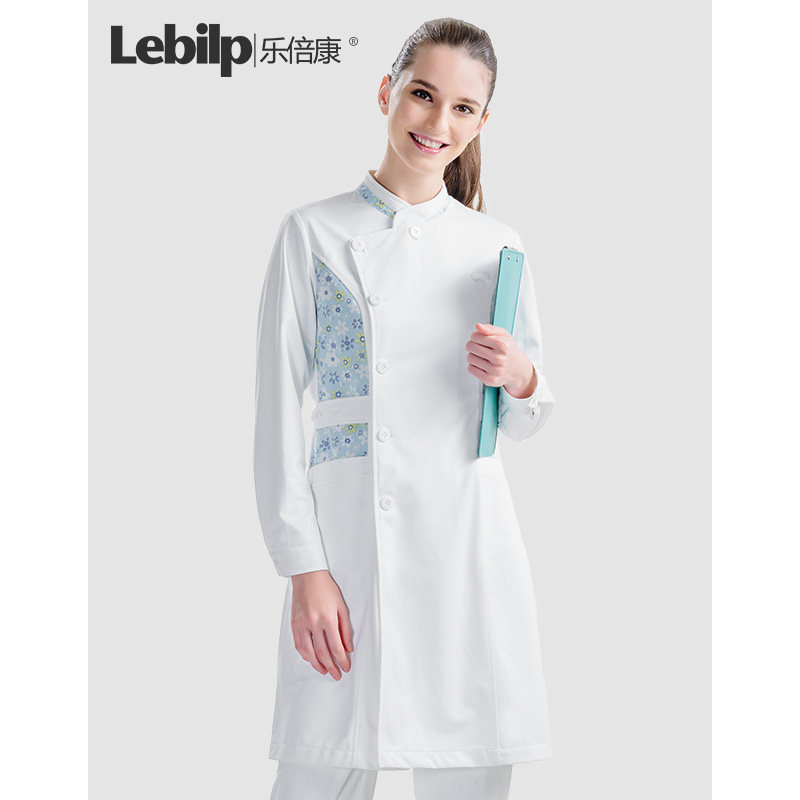 乐倍康护士服导诊服短袖女士药店口腔美容院医护工作服修身裙装夏