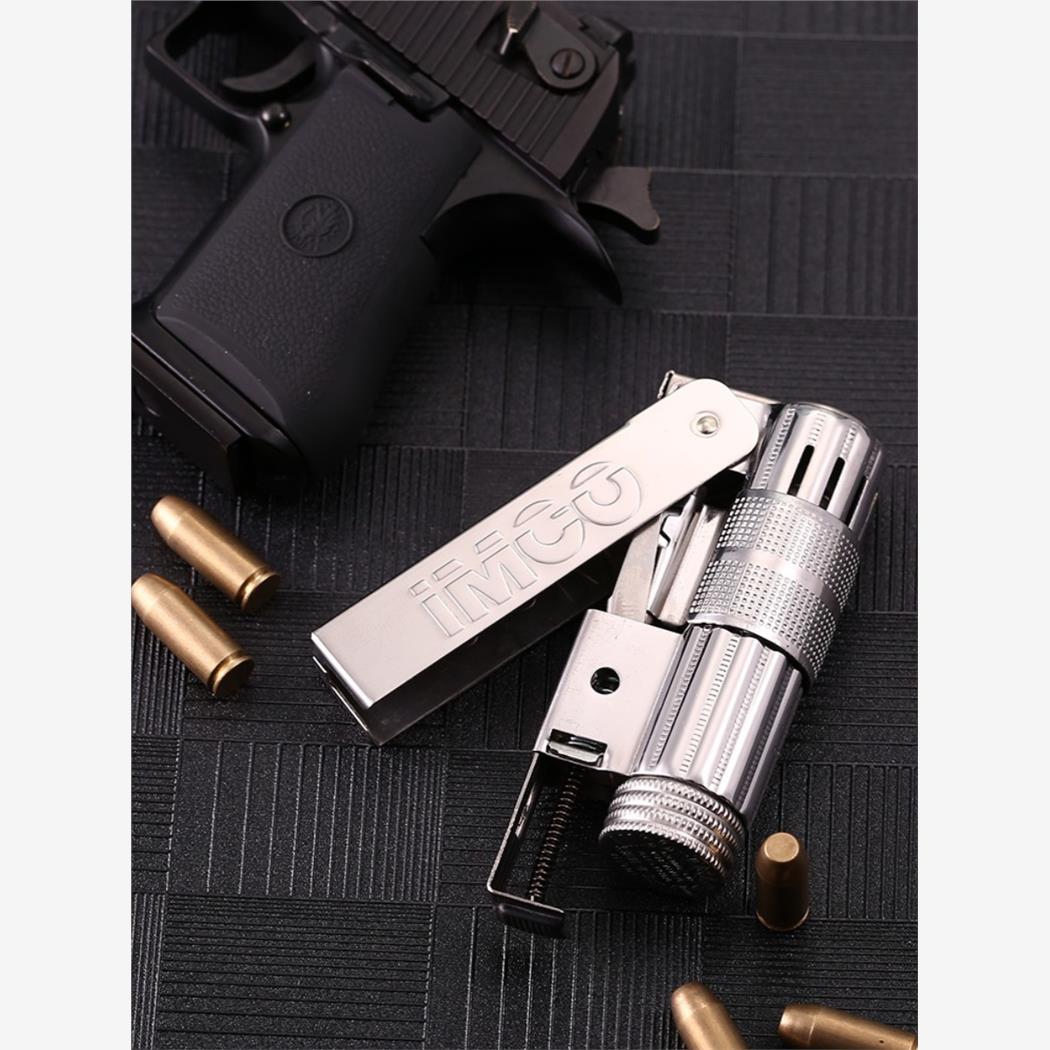 复古个性奥地利煤油机身砂轮爱酷不锈钢IMCO打火机老式防风