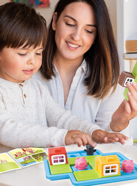 三只小猪小红帽与大灰狼桌游儿童2-3岁6亲子益智逻辑思维训练玩具