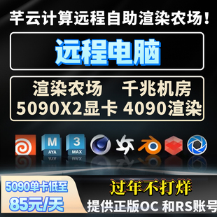 4090 5090远程电脑出租/渲染农场出租/动画渲染工作站/UE c4d D5