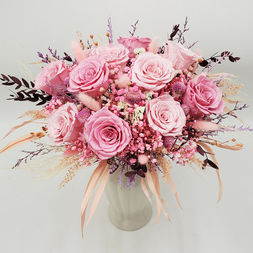 厄瓜多尔永生花玫瑰混搭干花花束