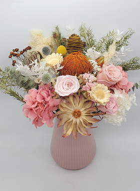 南非进口干花天然真花永生花ins风轻奢干花花束桌面摆设装饰摆件