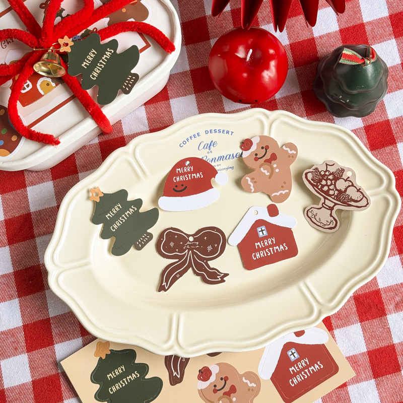 2025圣诞节童话镇圣诞吊卡包装盒篮子蛋糕饼干糖果盒挂饰DIY