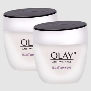 Olay玉兰油面霜活肤菁华霜50g*2瓶男女补水保湿滋润淡纹紧致润肤