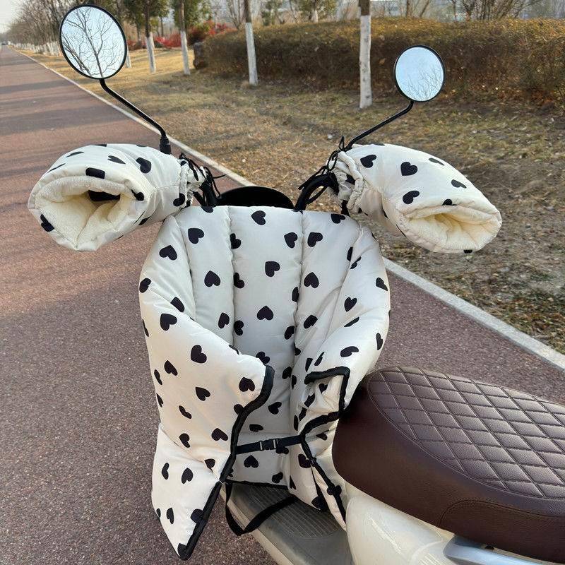 电车分挡风51548101被冬季加绒加厚电动瓶摩托车双面防水风罩挡防