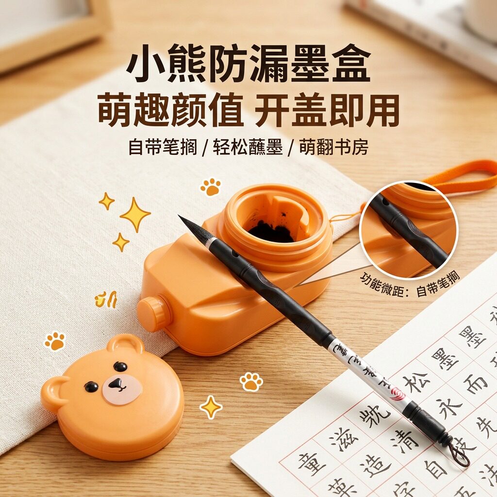 学生卡通防漏密封大容量墨盒图片