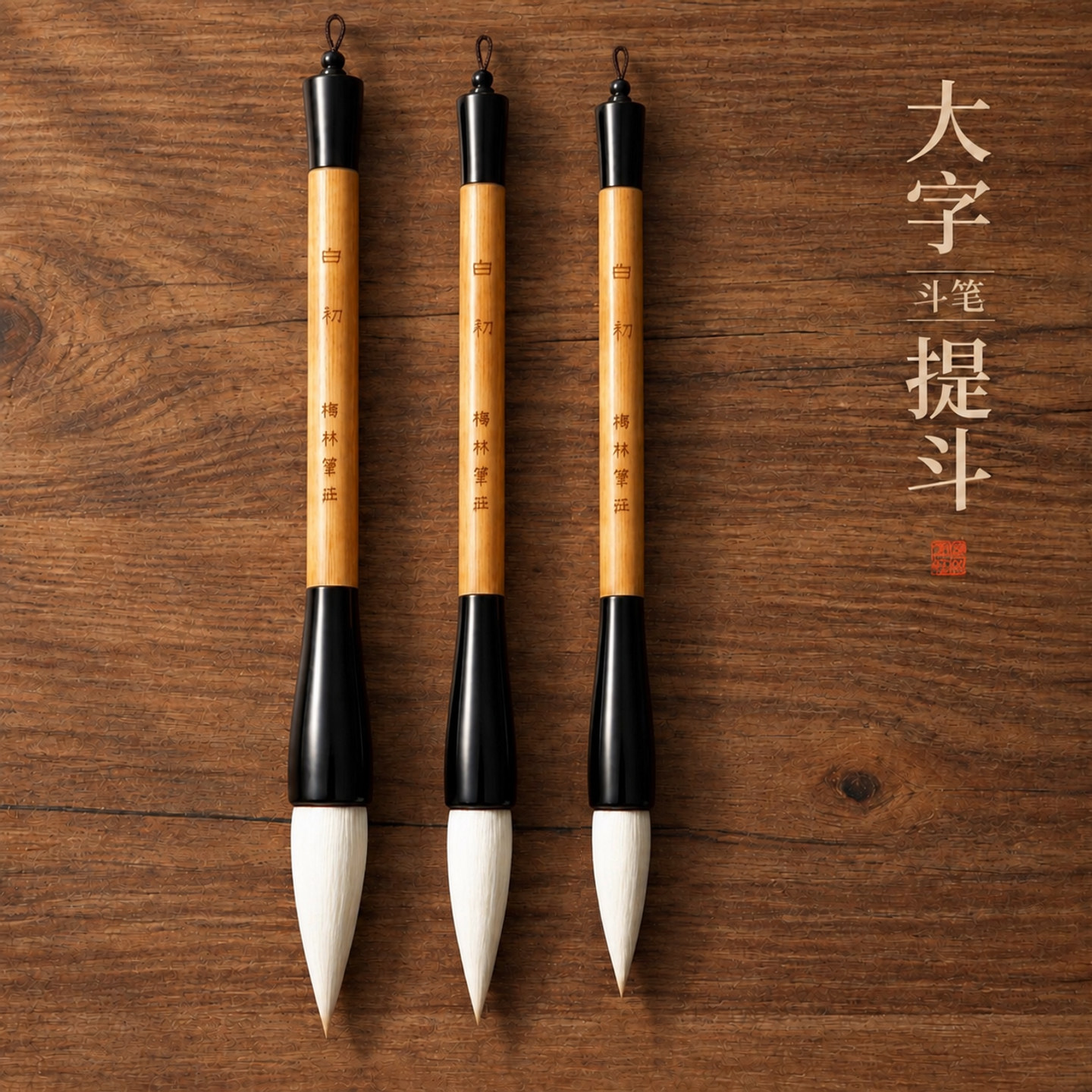 大字提斗毛笔写对联专用兼毫大毛笔自写榜书春联福字大号斗笔成人国画大楷练习高档初学书法对联毛笔梅林笔庄
