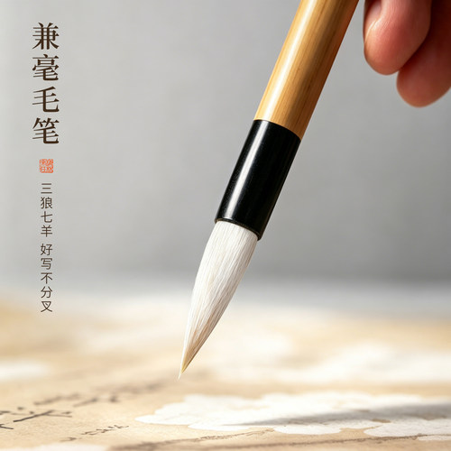 兼毫毛笔成人专业级书法练字
