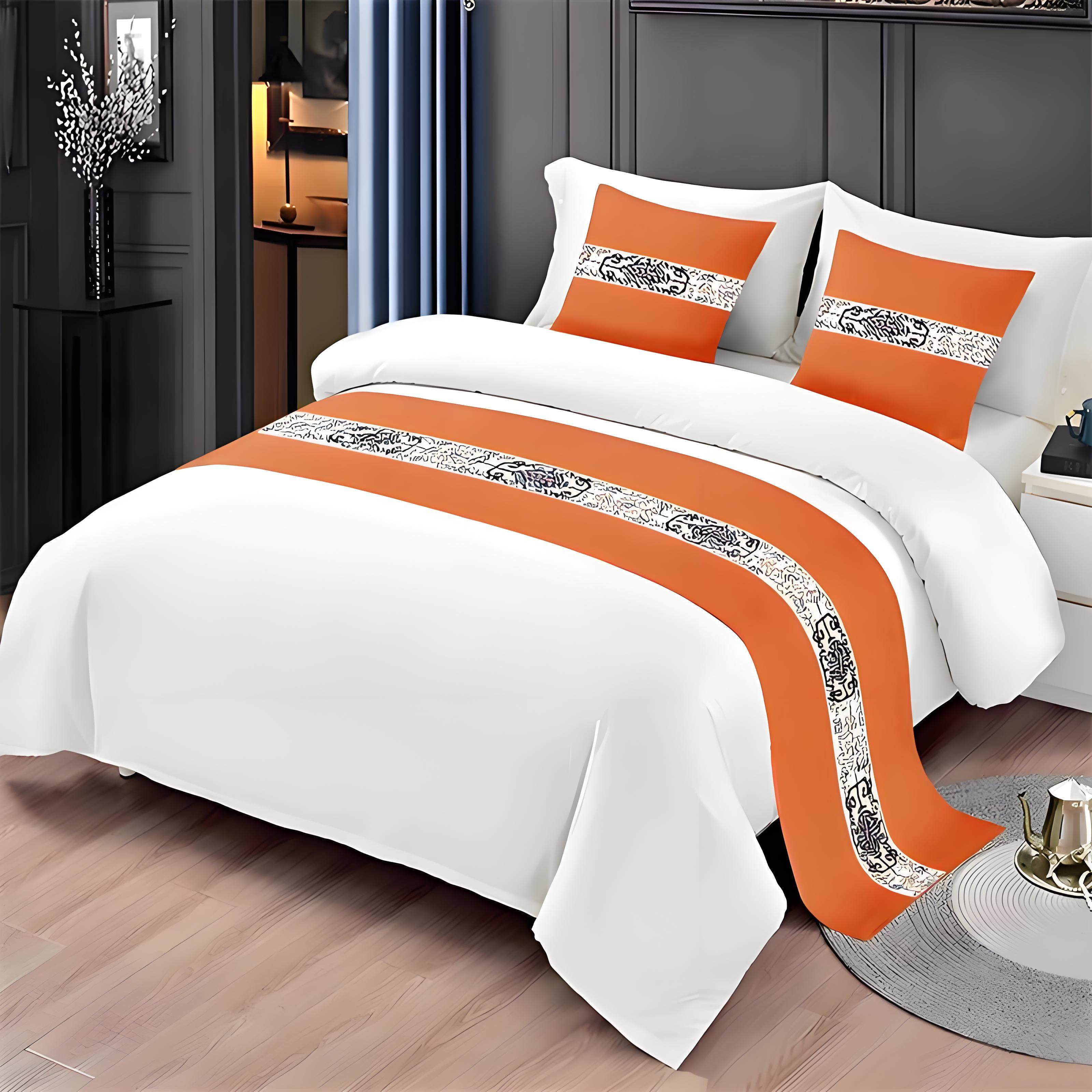 北欧风轻奢高端简约民宿床尾巾床旗纯色酒店宾馆床上用品搭巾定制,床上用品,床盖,淘宝优惠券,粉丝福利购,淘宝优惠卷