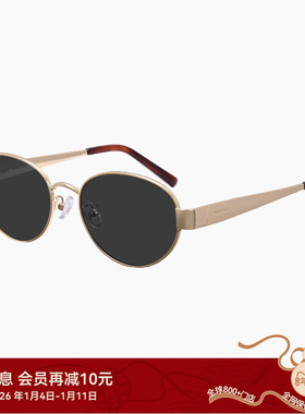 木九十太阳镜老钱风椭圆框中框偏光墨镜金属男女复古MJ12SM1610