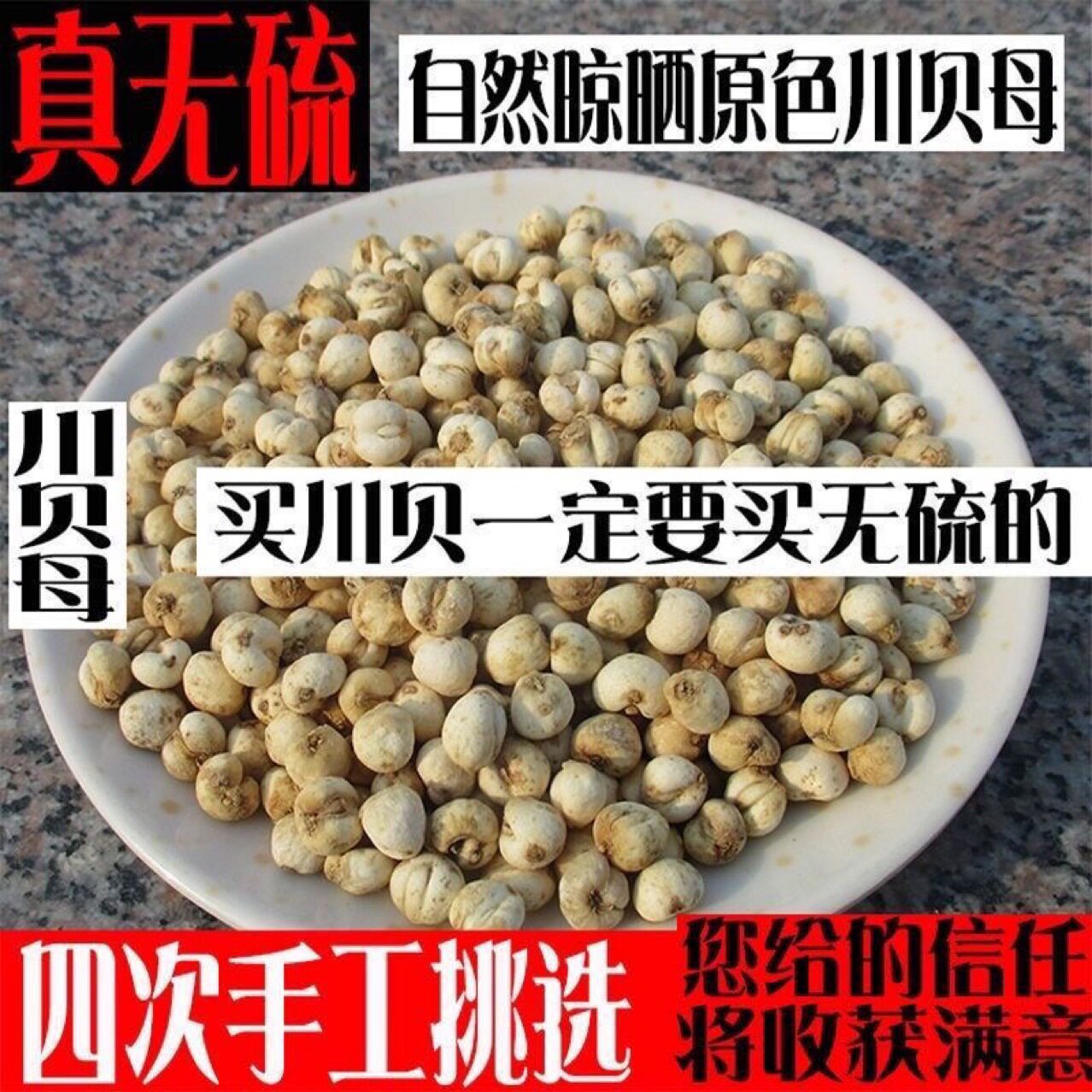 热卖正宗四川川贝母500g克阿坝无硫川贝母正品川贝粒川贝粉干货炖