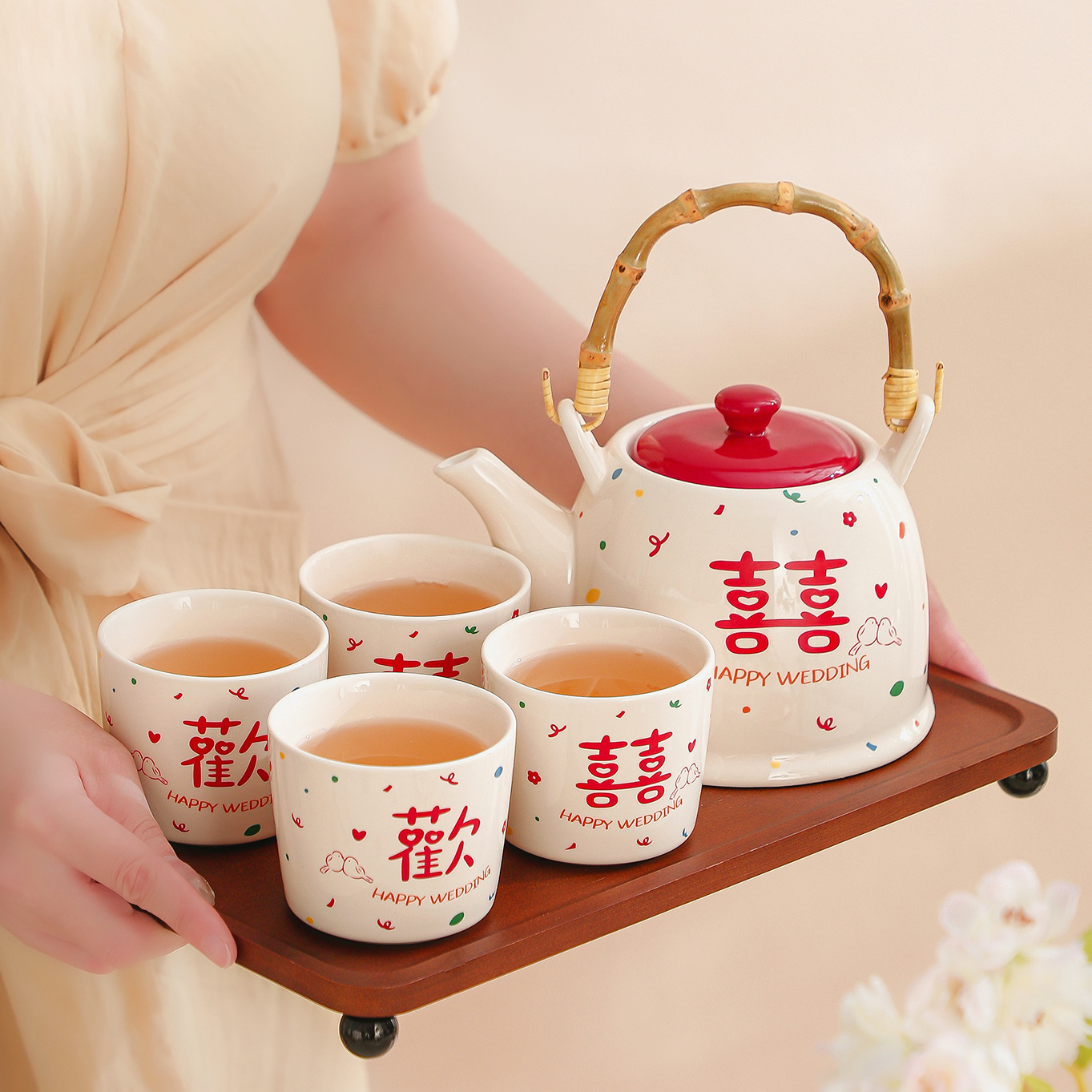 结婚新婚礼物送新娘新人朋友高级实用杯子茶具套装订婚礼物送闺蜜