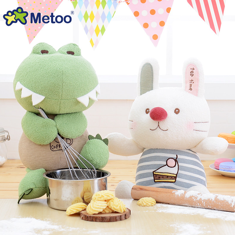 metoo咪兔可爱小兔子猫咪玩偶可可公仔卡通娃娃河马鳄鱼毛绒玩具