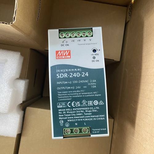 台湾明纬SDR-75/120/240/480/960导轨式24/48V开关电源12V直流PFC