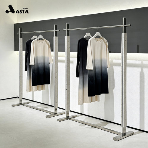 服装店展示架洞石挂衣架女装店衣服陈列落地式现代简约轻奢货架