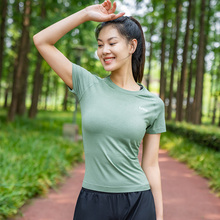 UTO悠途户外速干t恤男运动短袖女夏季徒步跑步黑色圆领短袖上衣