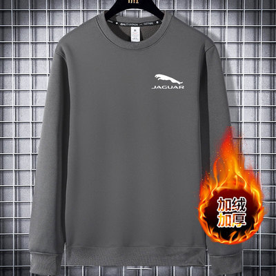 秋冬季纯棉圆领加绒加厚卫衣