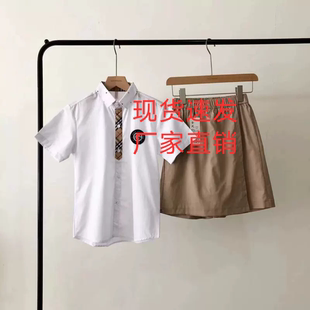 大连甘井子夏季小学生制服衬衫短裤裤裙裙儿男女套装