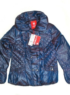 威鹏正品专柜冬款羽绒服女式 318511灰绿色灯笼袖羽绒便服