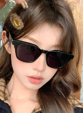 网红爆款街拍复古方框墨镜女