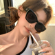 2025新款 潮 大框时髦高级感太阳眼镜圆脸显瘦防紫外线猫眼墨镜女款