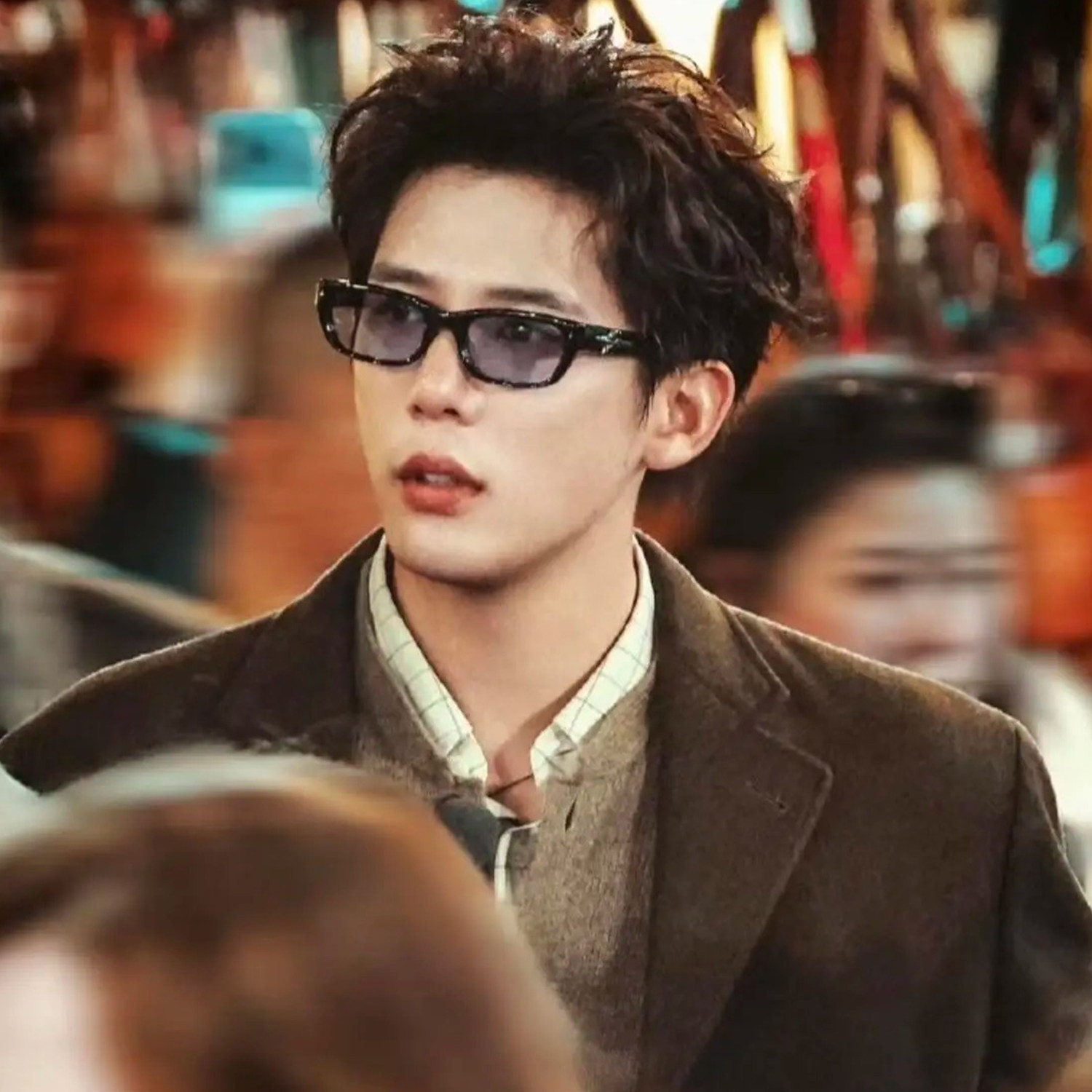 王安宇同款GM墨镜潮男潮痞帅2025新款老钱风蓝色太阳眼镜街拍夜视