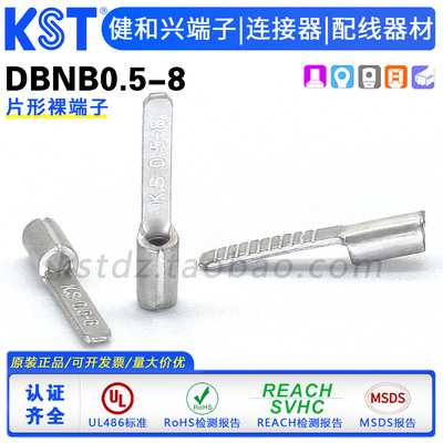 KST健和兴DBNB0.5-8片形裸端子UL