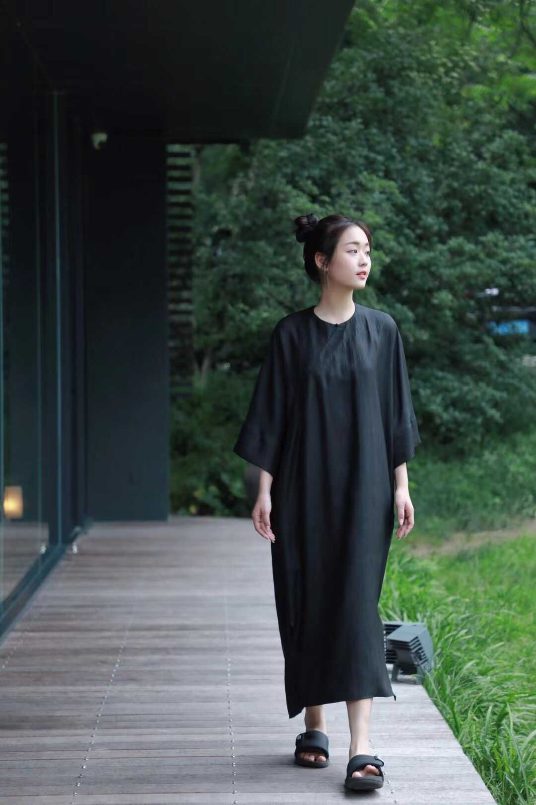 新中式桑蚕丝改良松弛感连衣裙