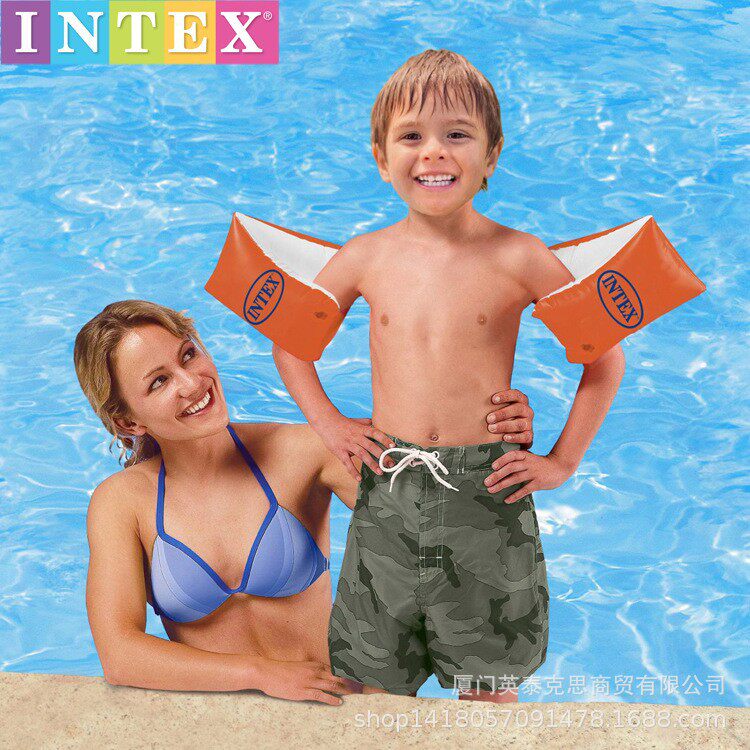 intex 58641荧光手臂圈 儿童游泳辅助游泳教学充气手臂圈水上