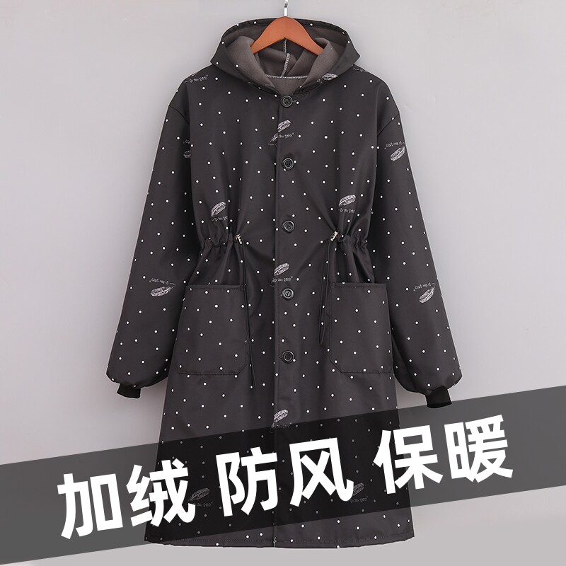 秋冬加厚加绒防水收腰罩衣女外穿连帽长袖保暖正穿衣女士时尚围裙,家庭/个人清洁工具,围裙,淘宝优惠券,粉丝福利购,淘宝优惠卷