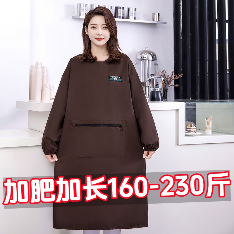 新款加肥加长防水防油围裙