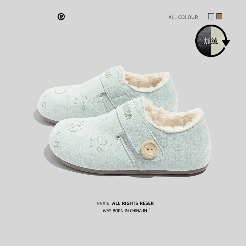 一脚蹬懒人加绒勃肯鞋女外穿