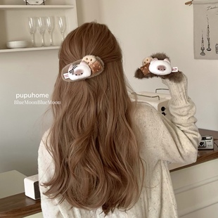 pupuhome馒头猫小饼干系列抓夹夹子可爱韩系小猫发饰学生头饰拍摄