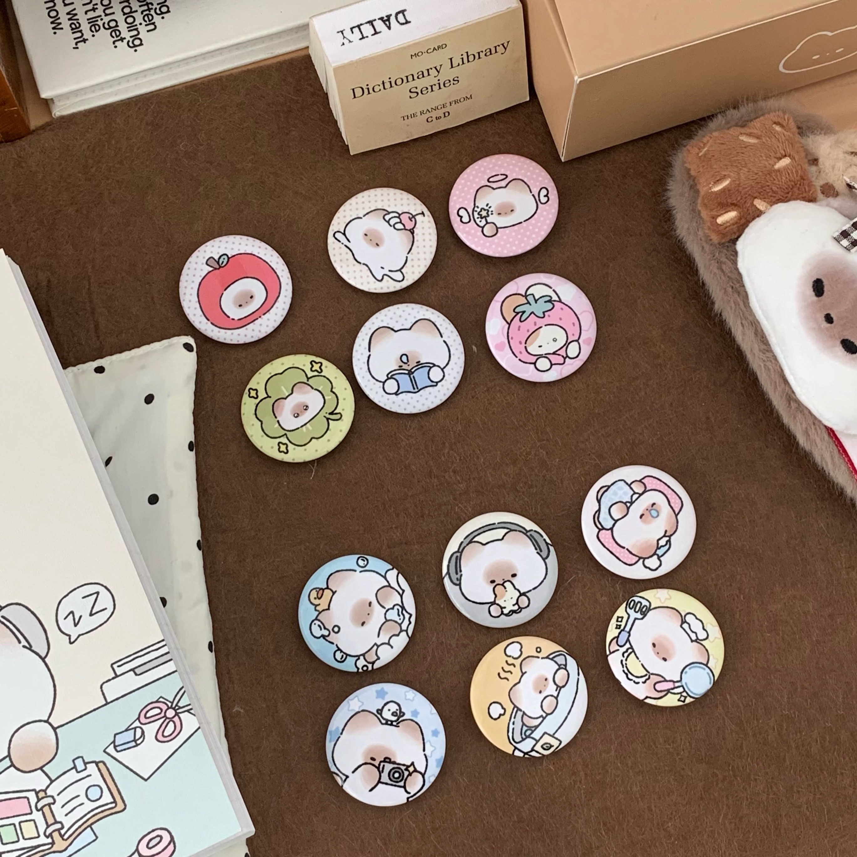 pupuhome馒头猫纽扣吧唧迷你32mm手帐素材谷美可爱比嘎徽章,模玩/动漫/周边/娃圈三坑/桌游,谷美,淘宝优惠券,粉丝福利购,淘宝优惠卷