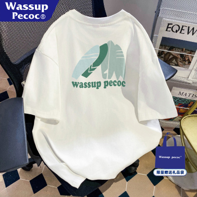 WASSUPPECOC重磅纯棉短袖男潮牌