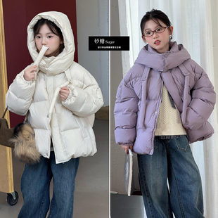 阿尼卡ANIKA2025冬新款 90白鸭绒棉衣外套 女童羽绒服中大童中长款