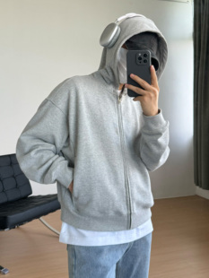 落肩连帽拉链cleanfit卫衣 boxy男女秋冬重磅美式 Liberty Kostume