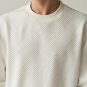 Liberty 男女 休闲宽松秋季 Kostume 卫衣黑白方块圆领套头长袖